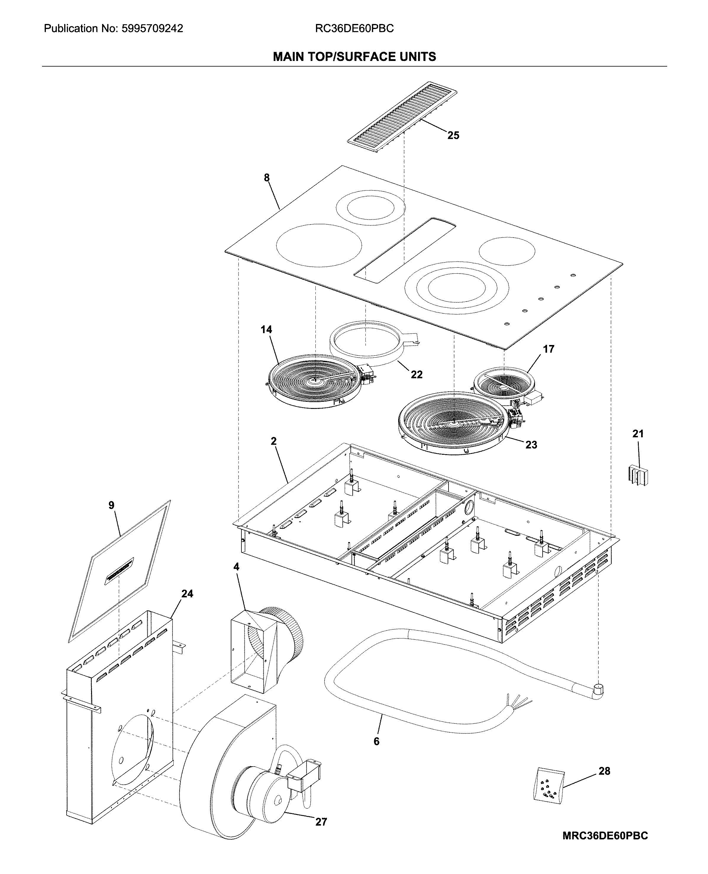 Main top/surface units
