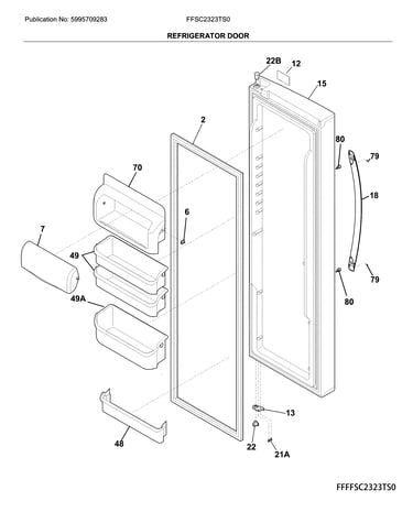 Refrigerator door