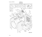Electrolux EWMED7CJIW3 cabinet/drum diagram