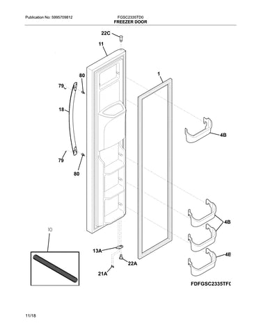 Freezer door