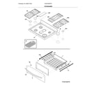 Frigidaire FGGF3059TFE top/drawer diagram