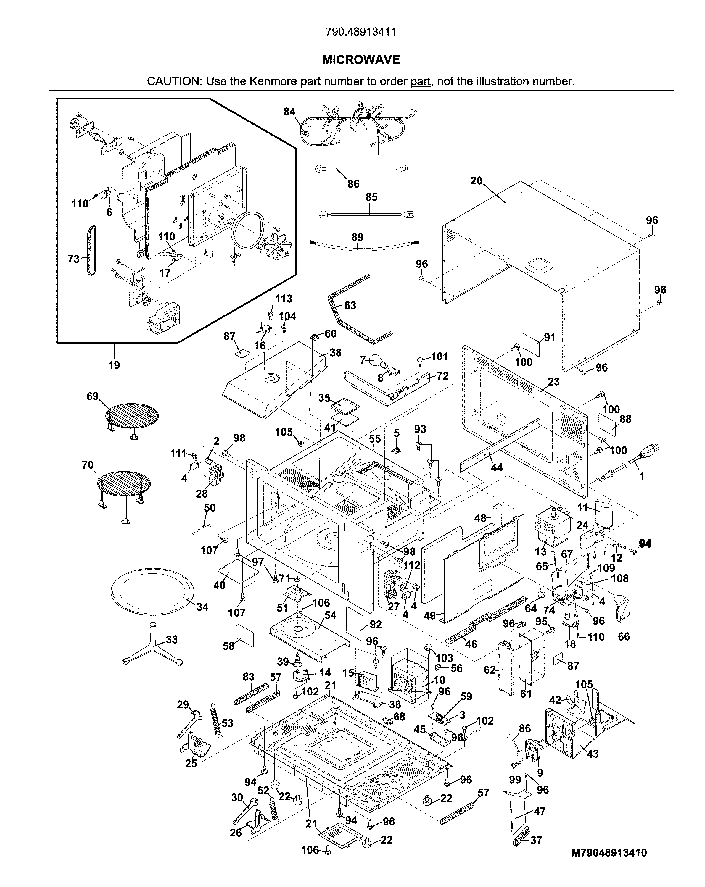 Page - 2 Official Kenmore Elite 79048913411 wall oven/microwave combo ...