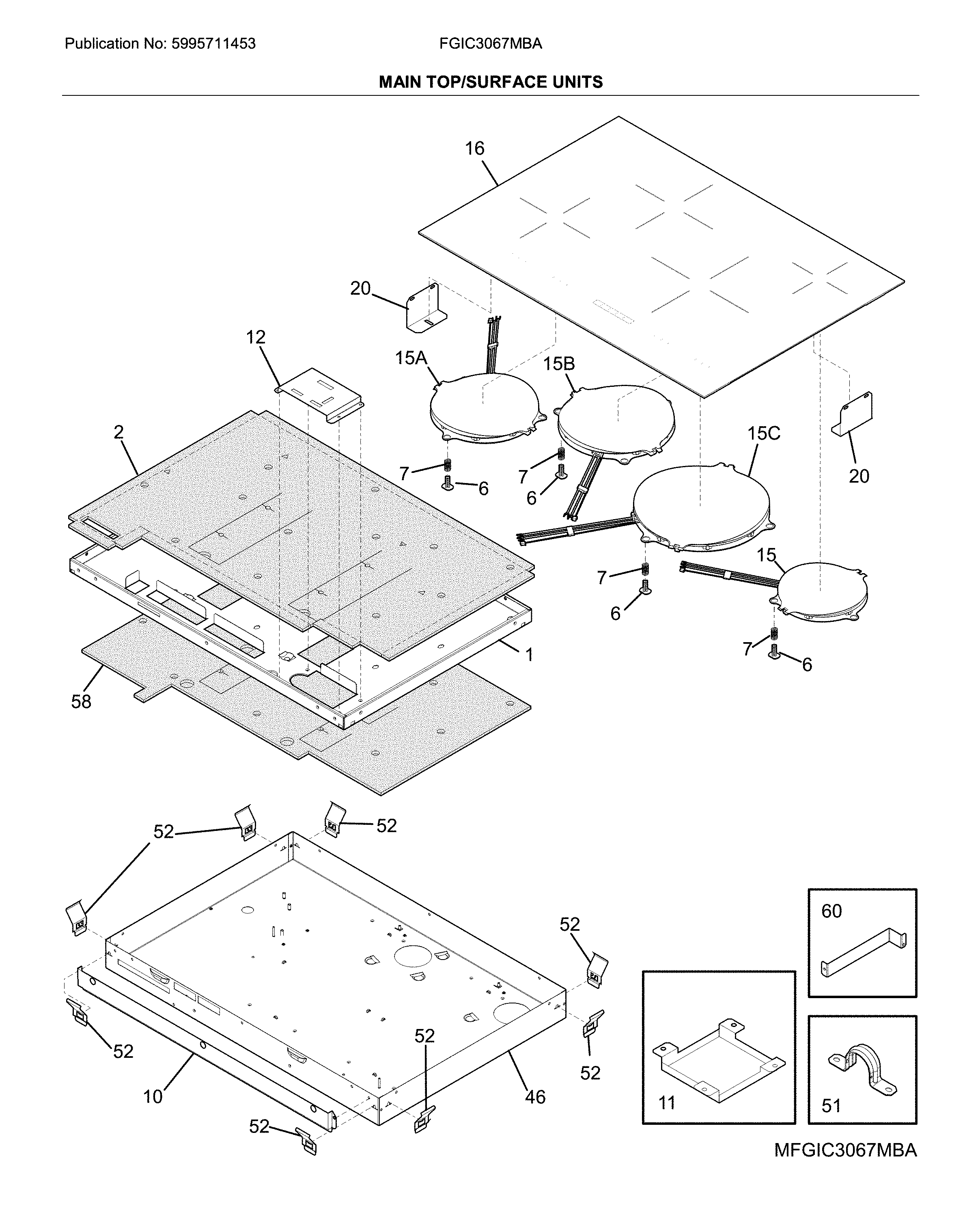 Maintop/surface units