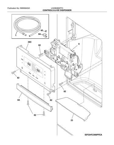 Controls & ice dispenser