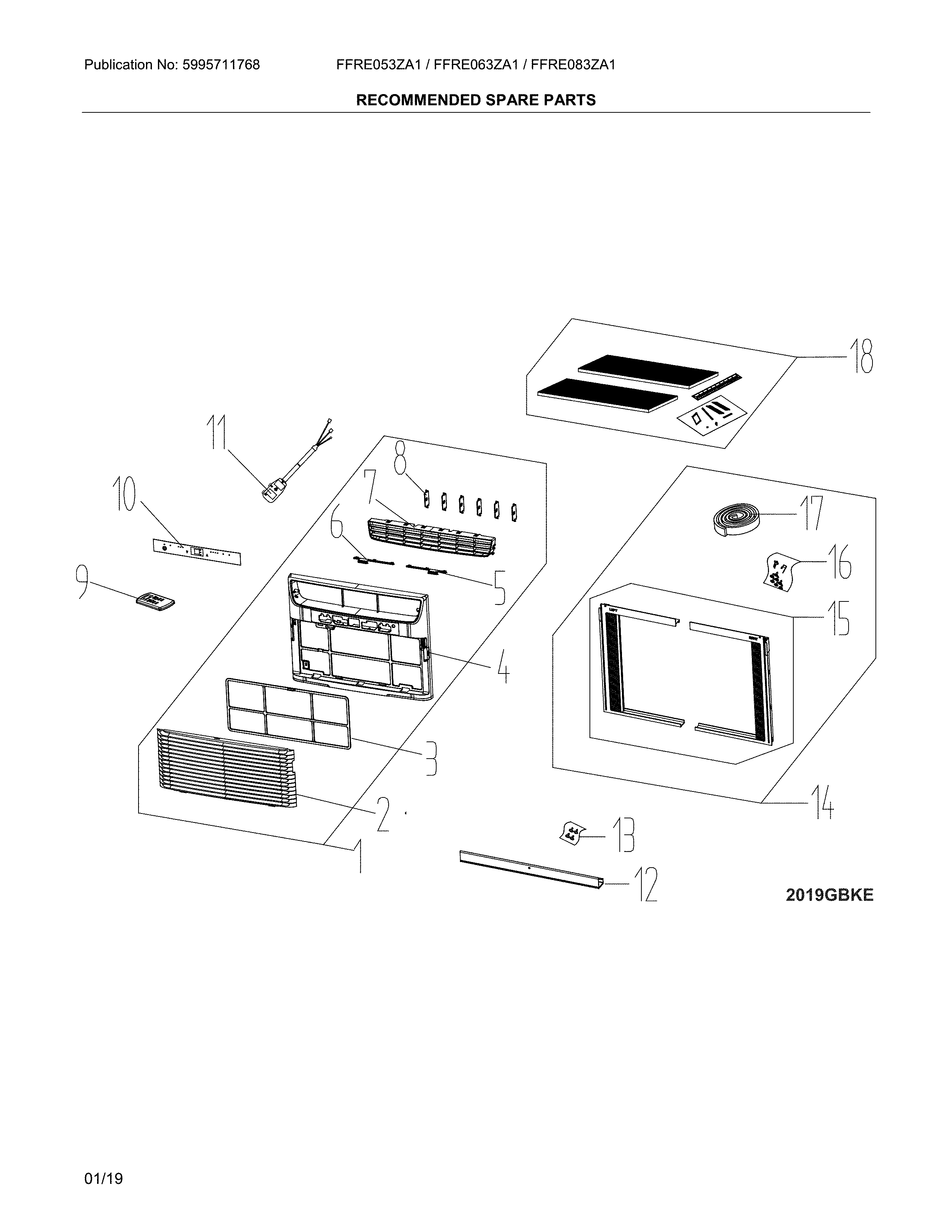 Recommended spare parts
