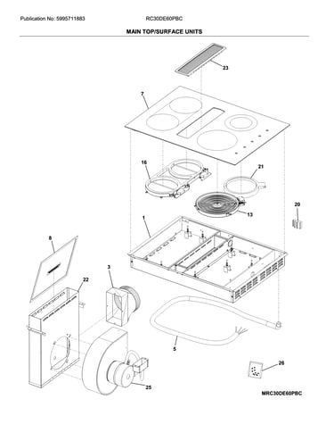 Main top/surface units