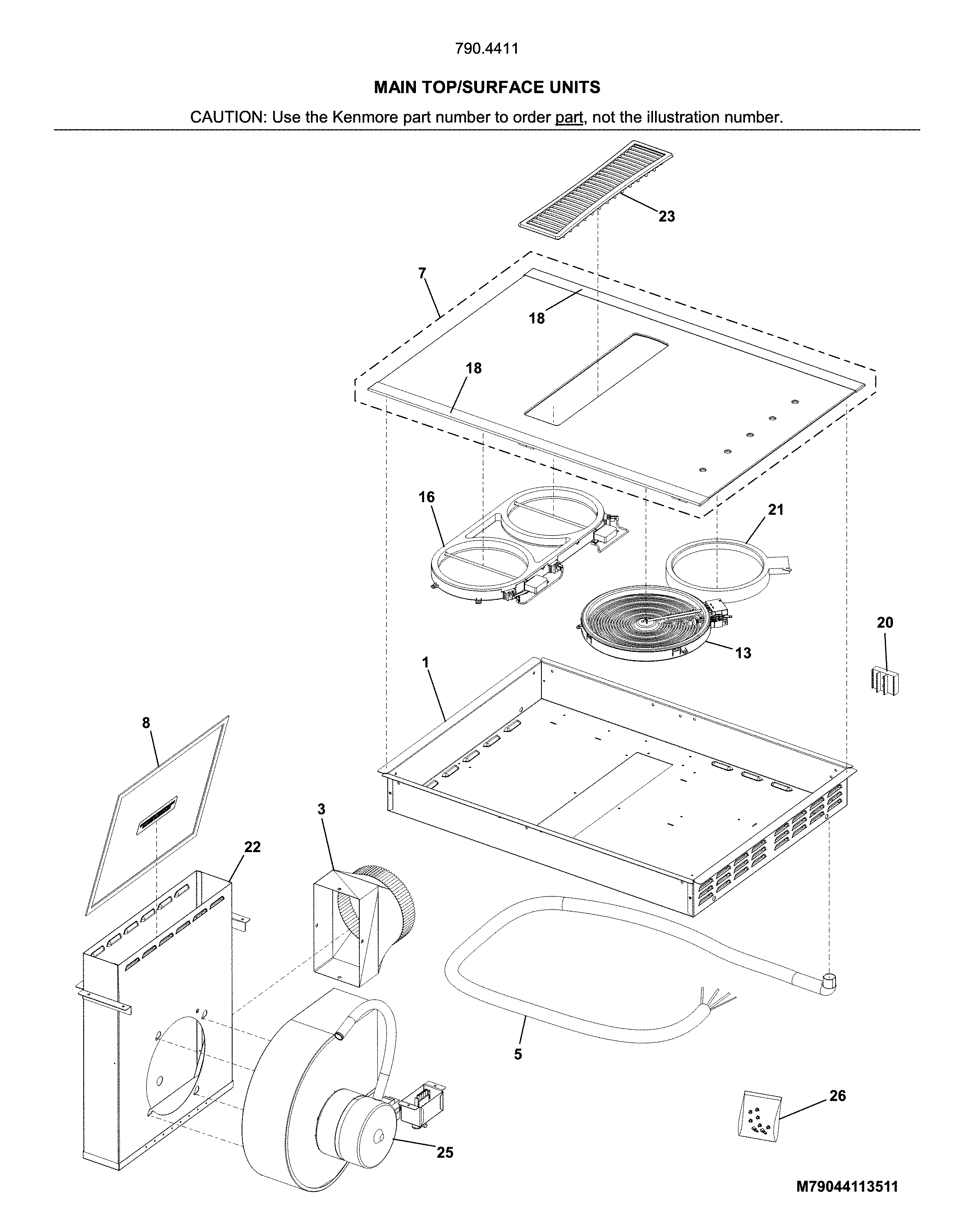 Main top/surface units