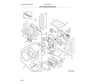 Frigidaire FFLE3911QW1 upper cabinet/drum heater diagram