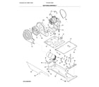 Frigidaire FFLE3911QW1 motor/blower/belt diagram