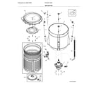Frigidaire FFLE3911QW1 motor/tub diagram