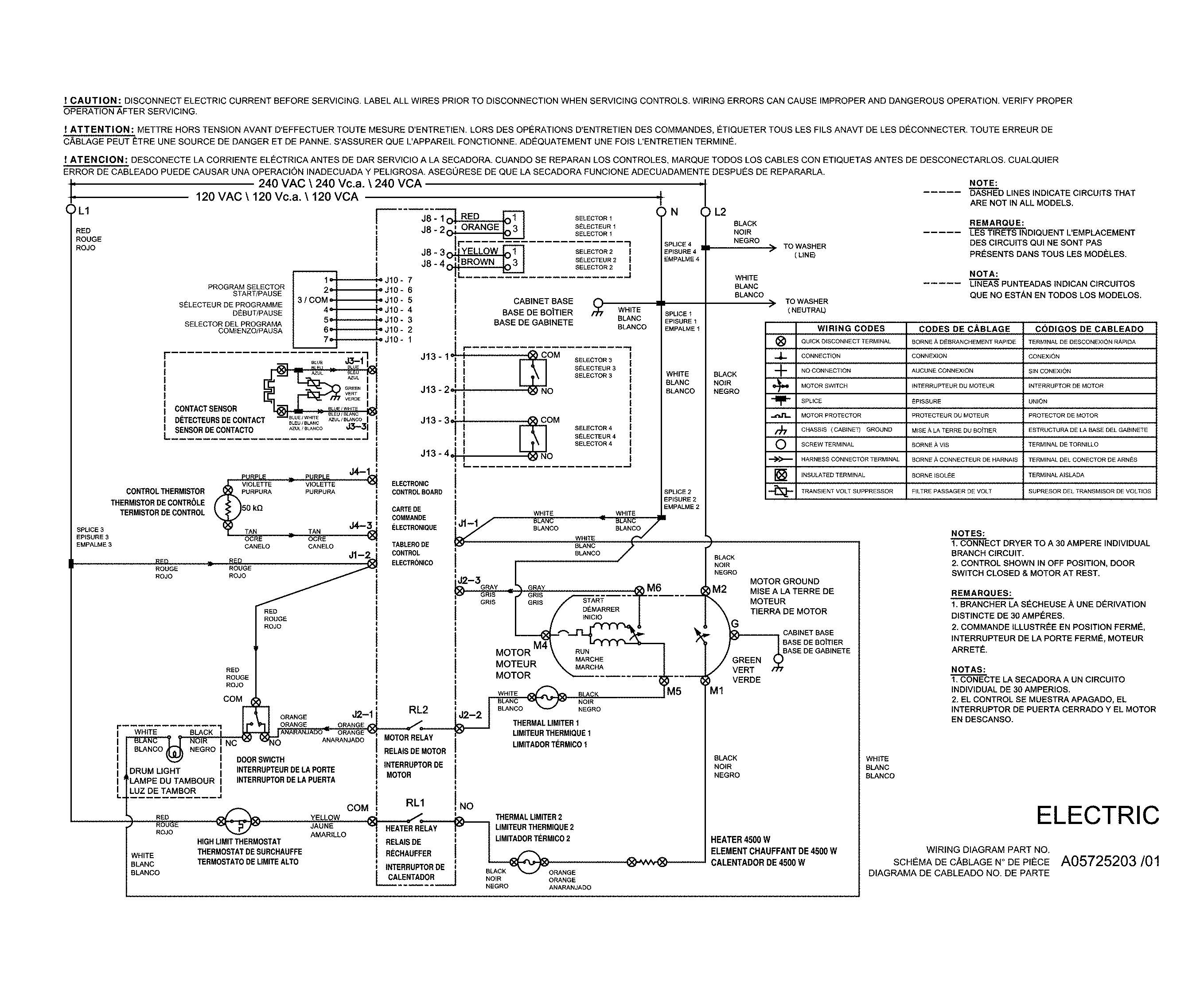 Wiring diagram dryer