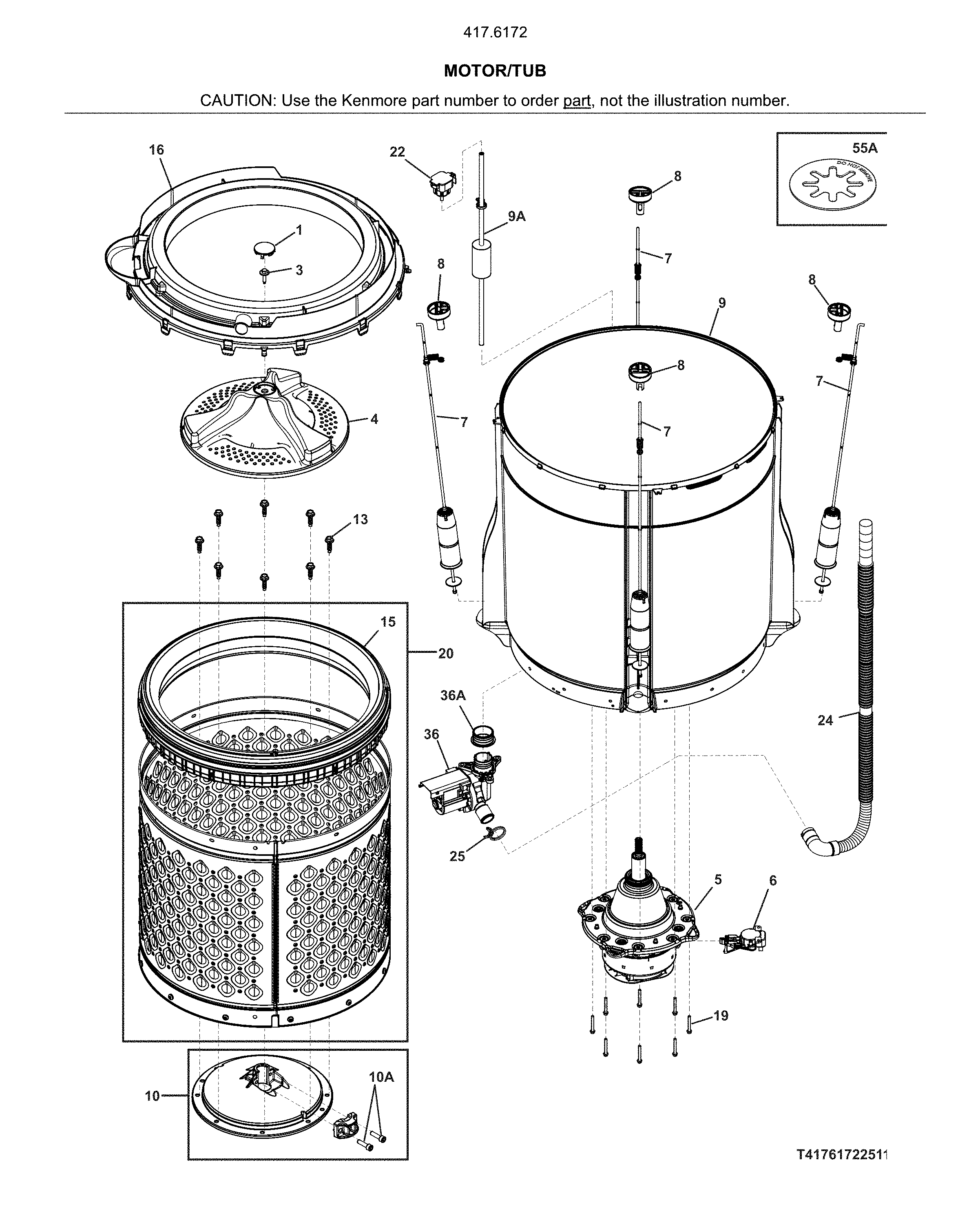 Motor/tub