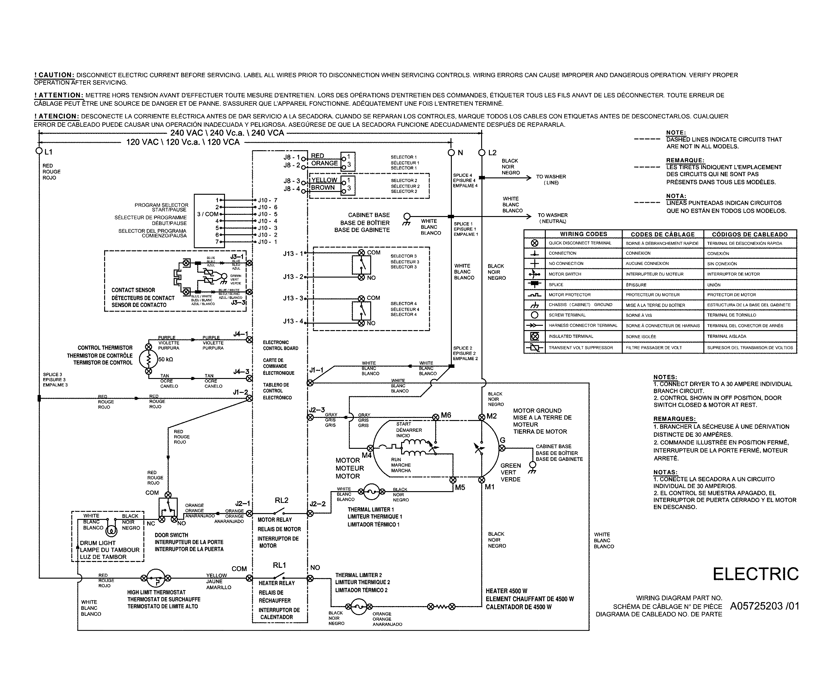 Wiring diagram dryer