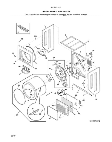 Upper cabinet/drum heater