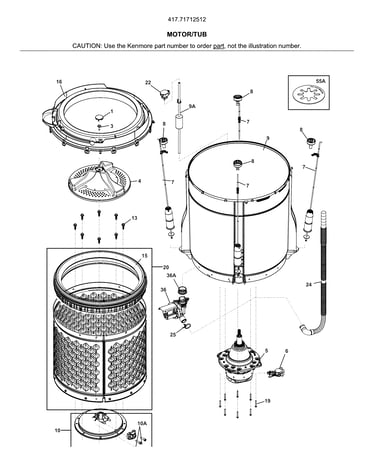 Motor/tub