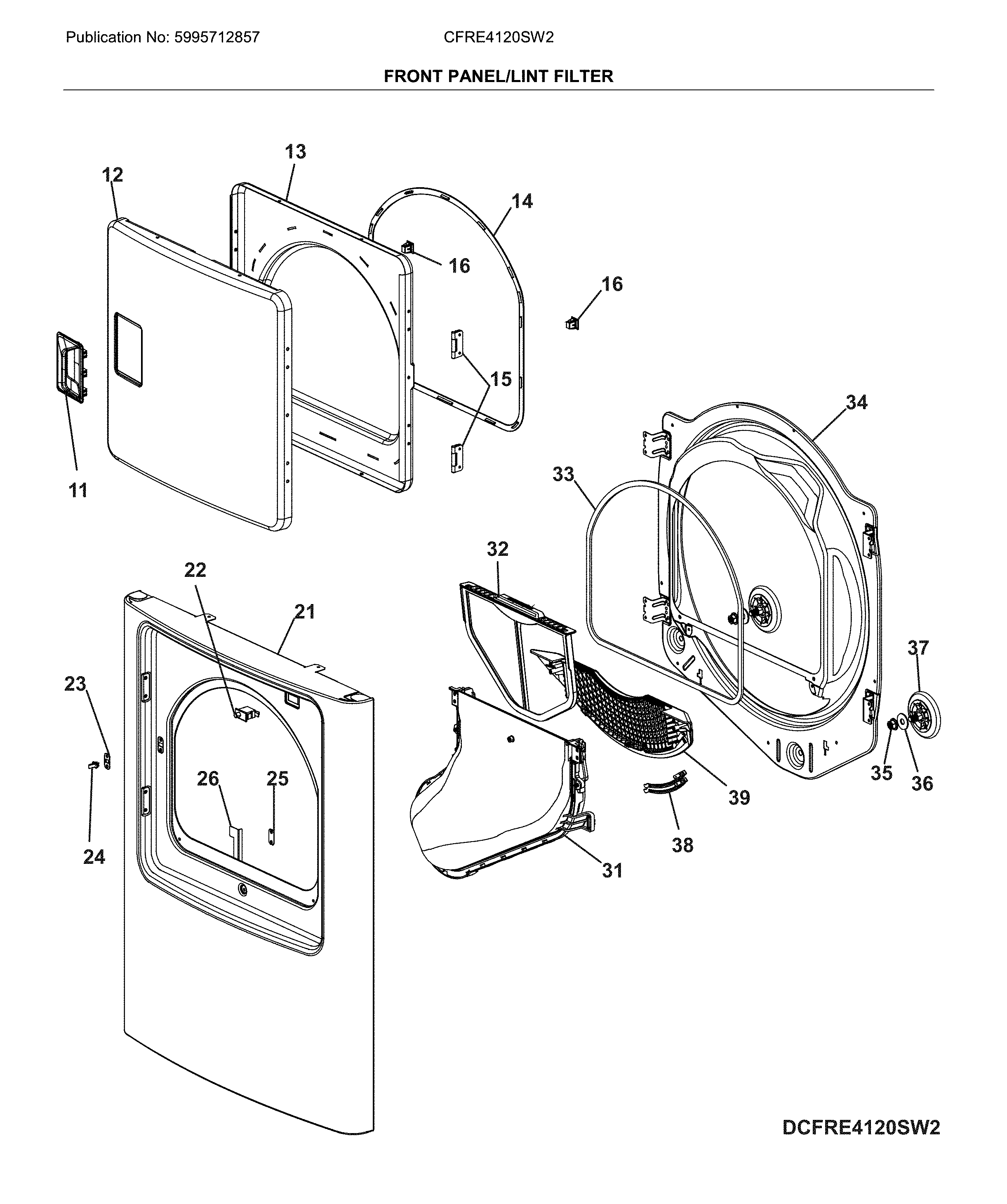 FRON PANEL/LINT FILTER