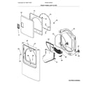 Frigidaire CFRE4120SW2 fron panel/lint filter diagram