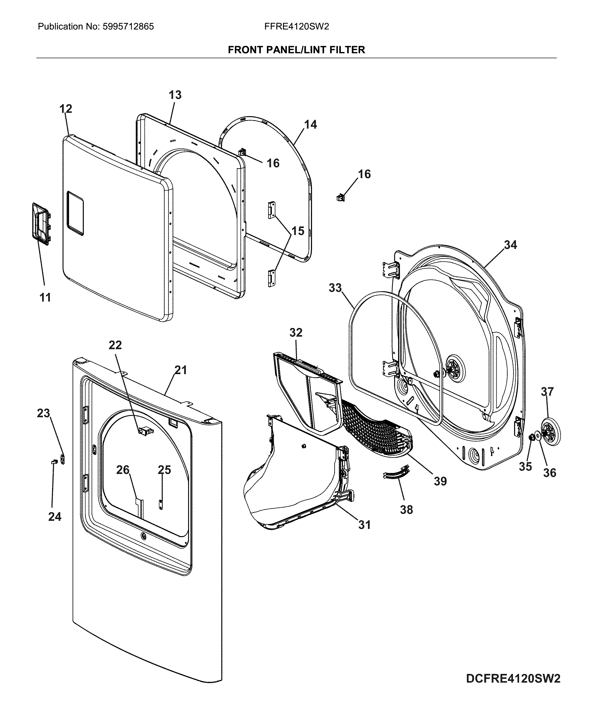 FRON PANEL/LINT FILTER