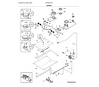 Frigidaire LFGH3051VFA burner diagram