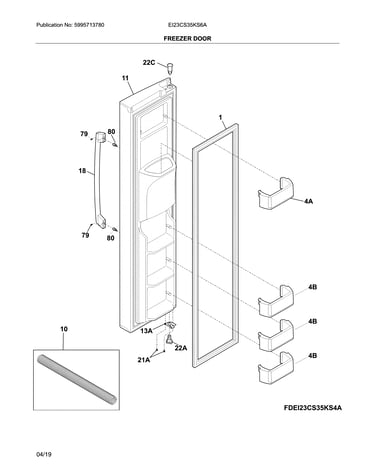 Freezer door