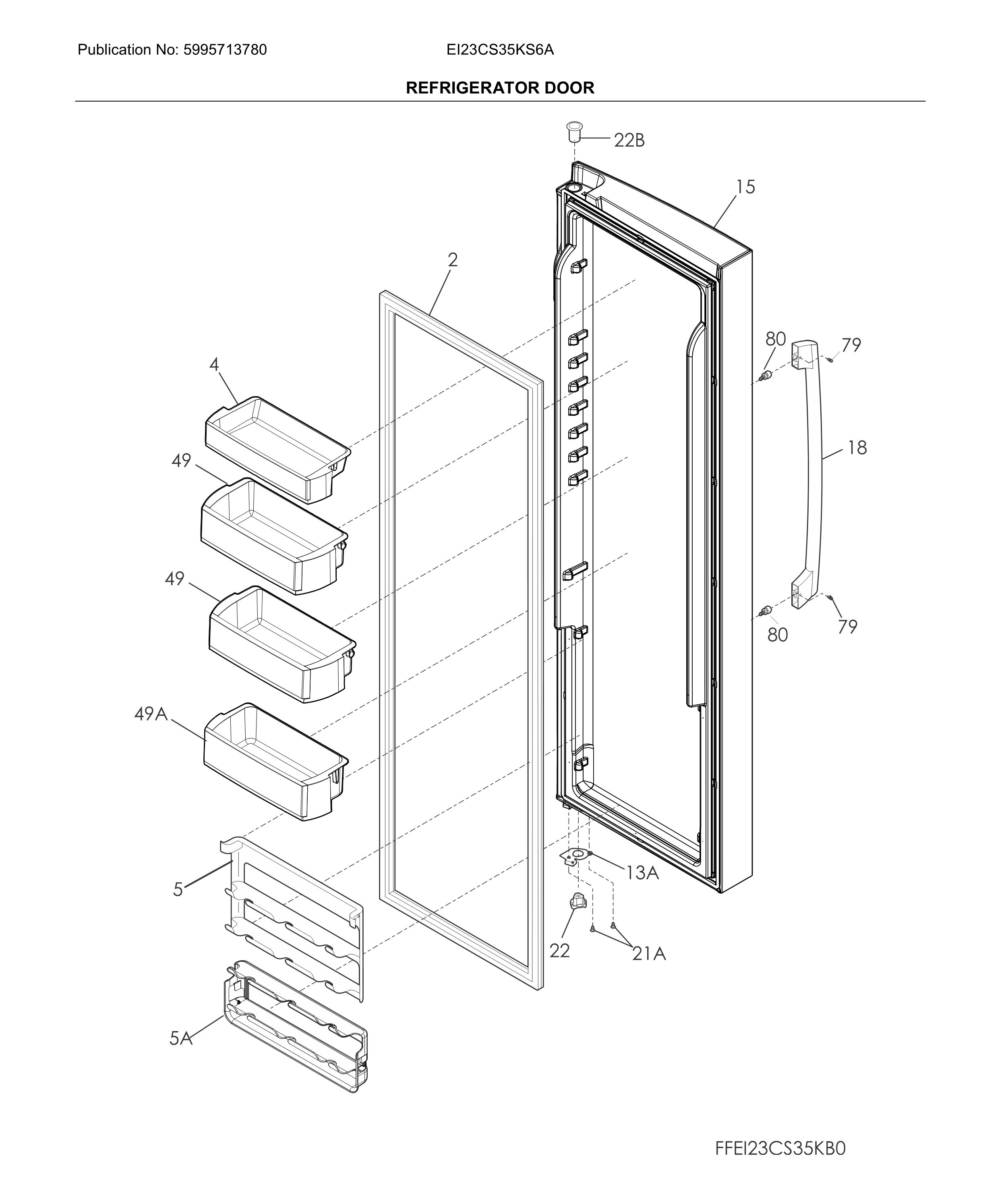 Refrigerator door