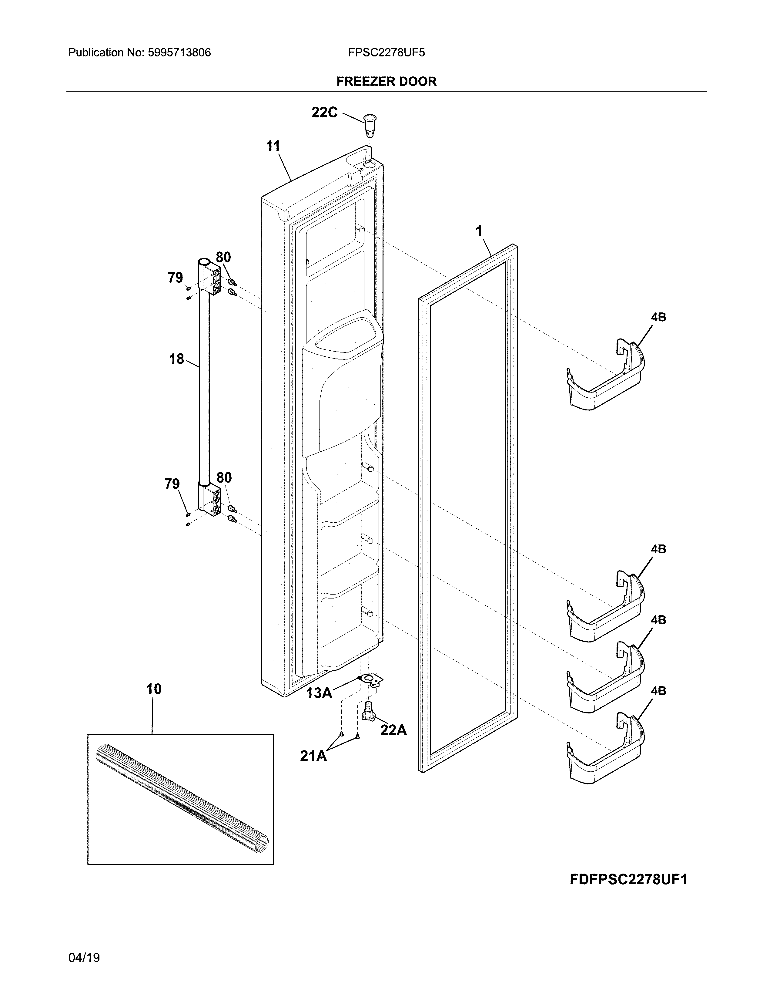 Freezer door