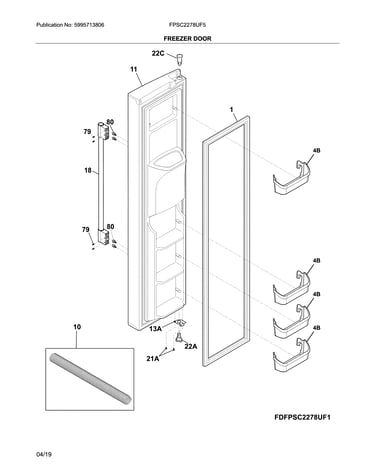 Freezer door