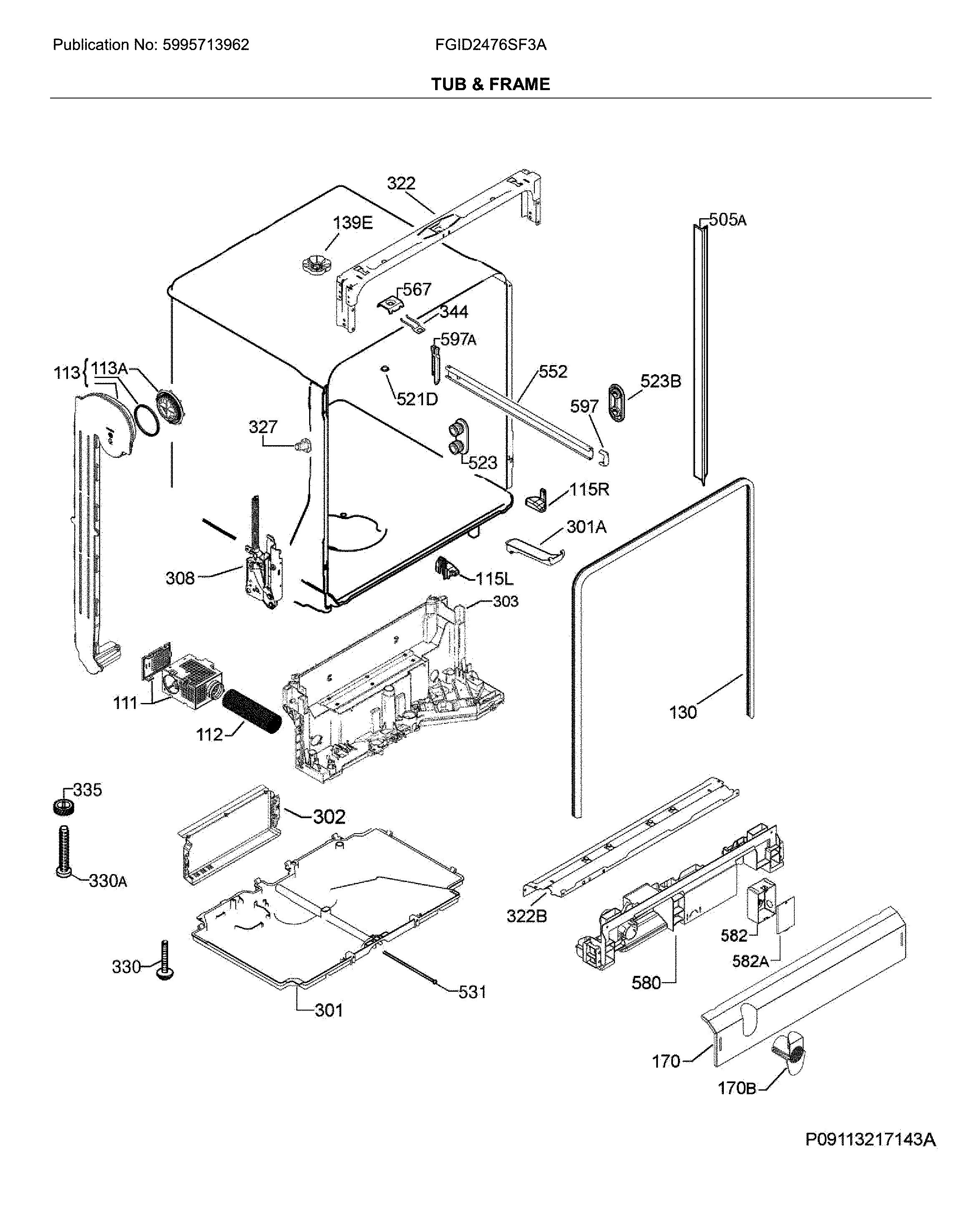 Tub & frame