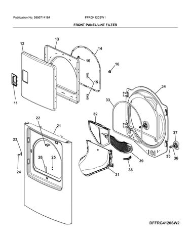 Front panel/lint filter