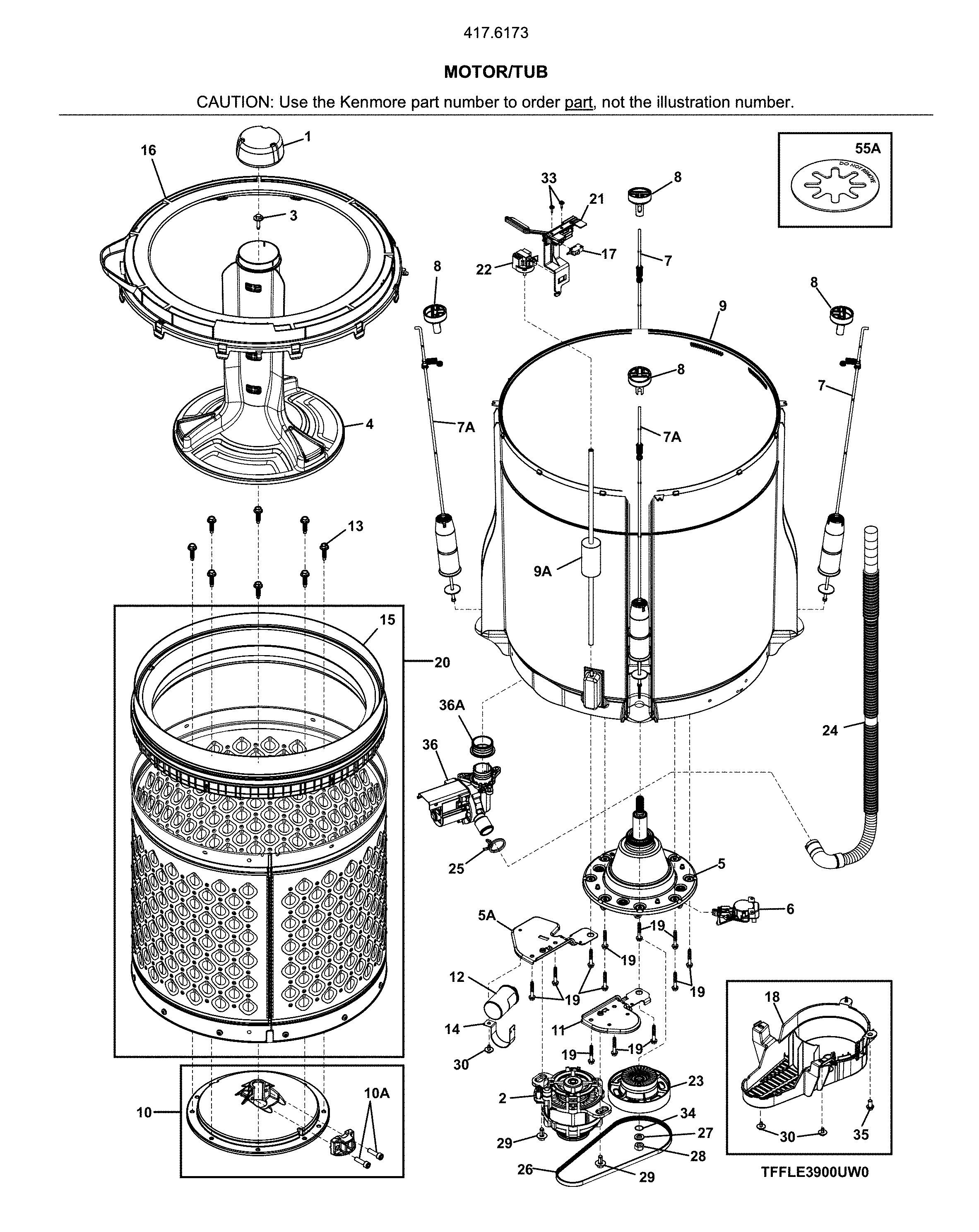 Motor/tub