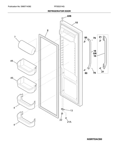 Refrigerator door