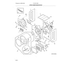 Frigidaire FFLG3911QW2 upper cabinet/drum heater diagram