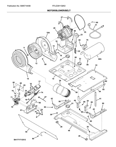 Motor/blower/belt