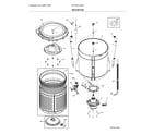 Frigidaire FFLG3911QW2 motor/tub diagram