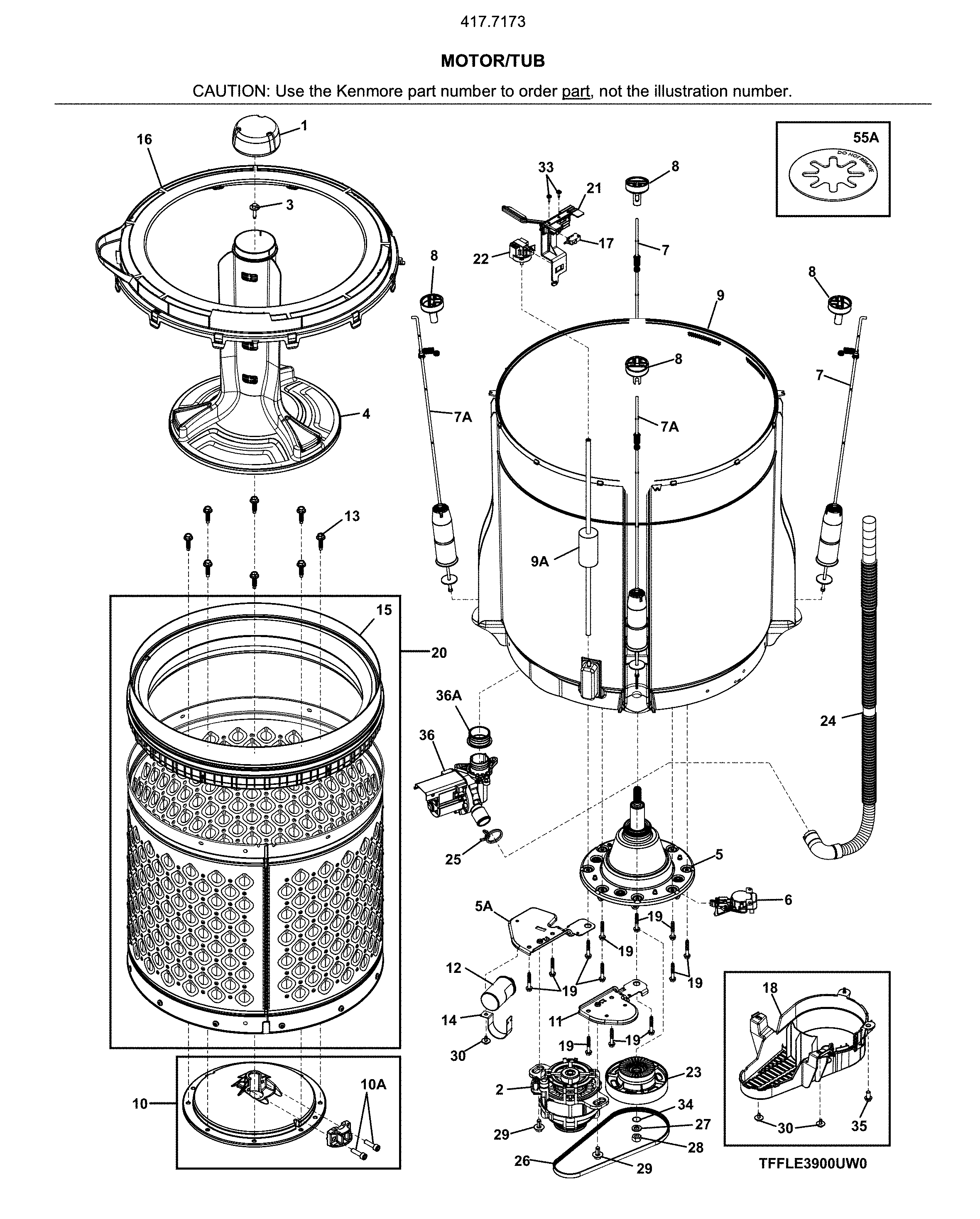 Motor/tub