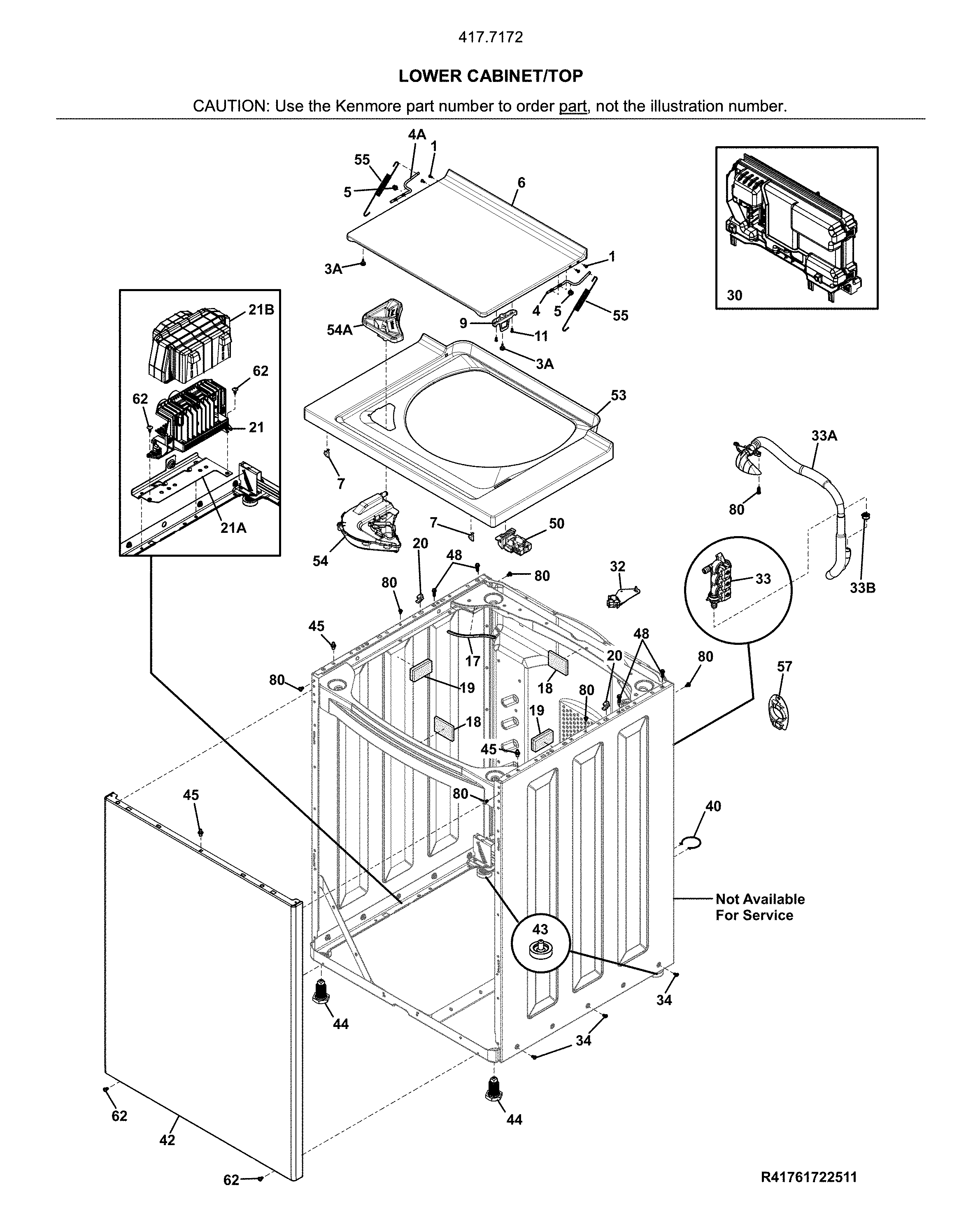 Lower cabinet/top