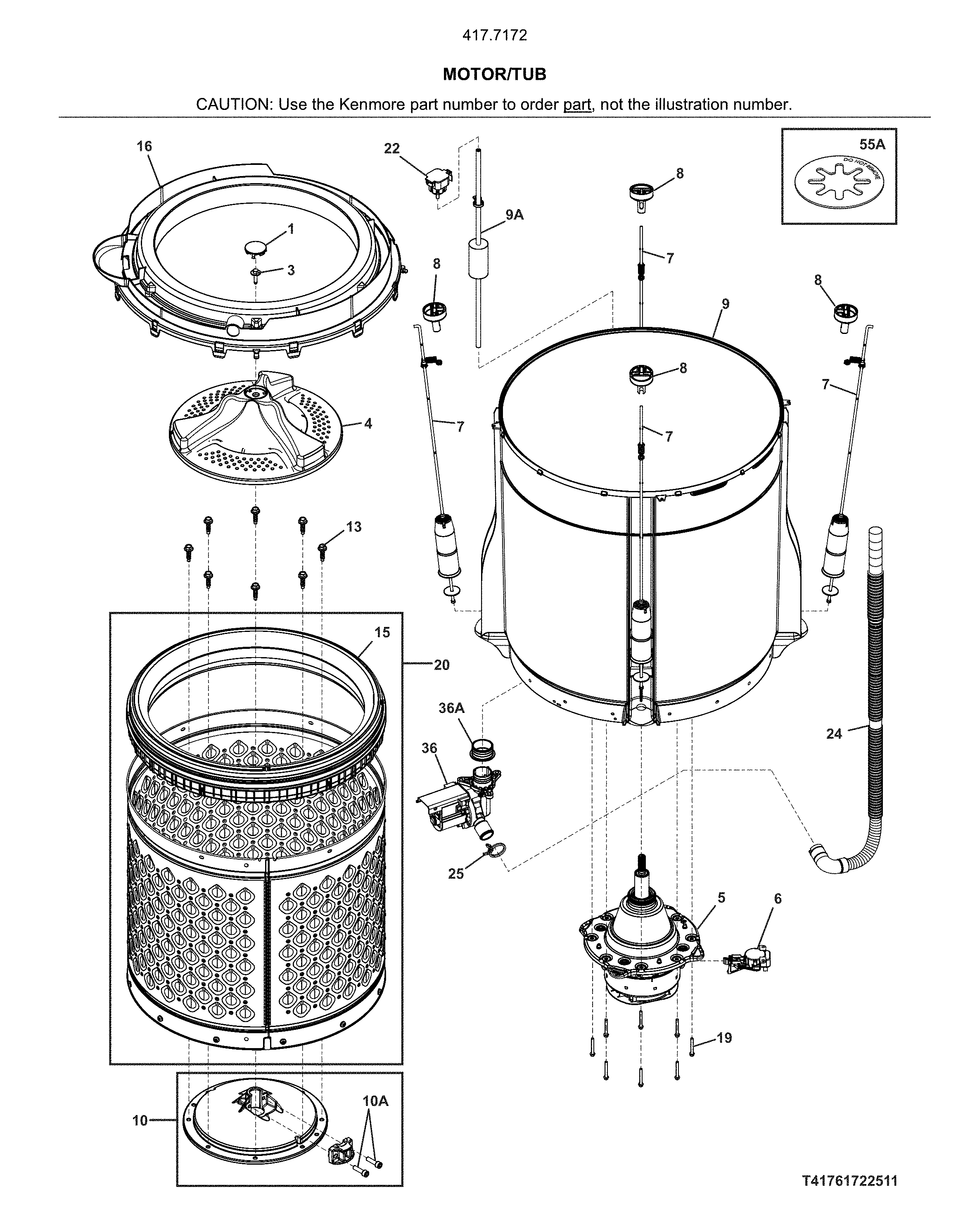 Motor/tub