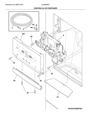 Controls & ice dispenser