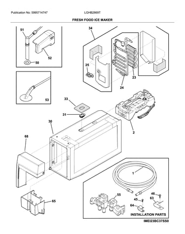 Fresh food ice maker