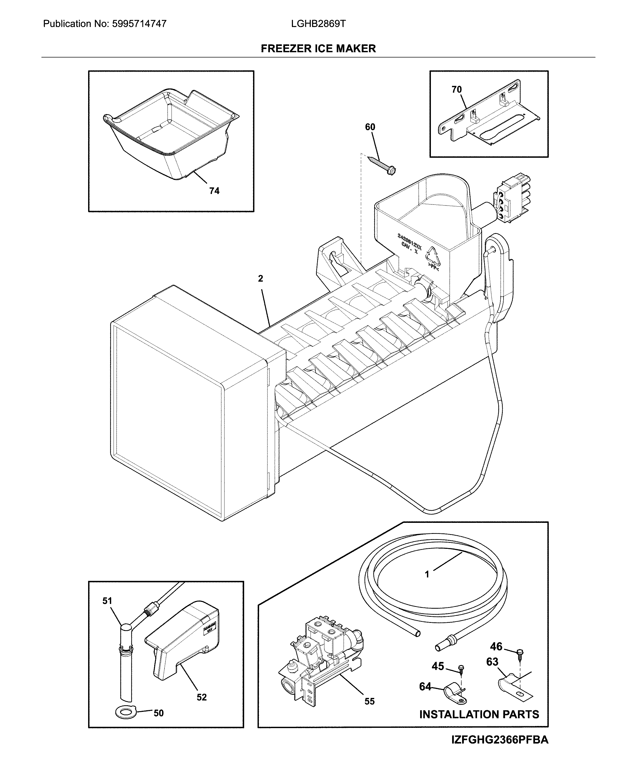 Freezer ice maker