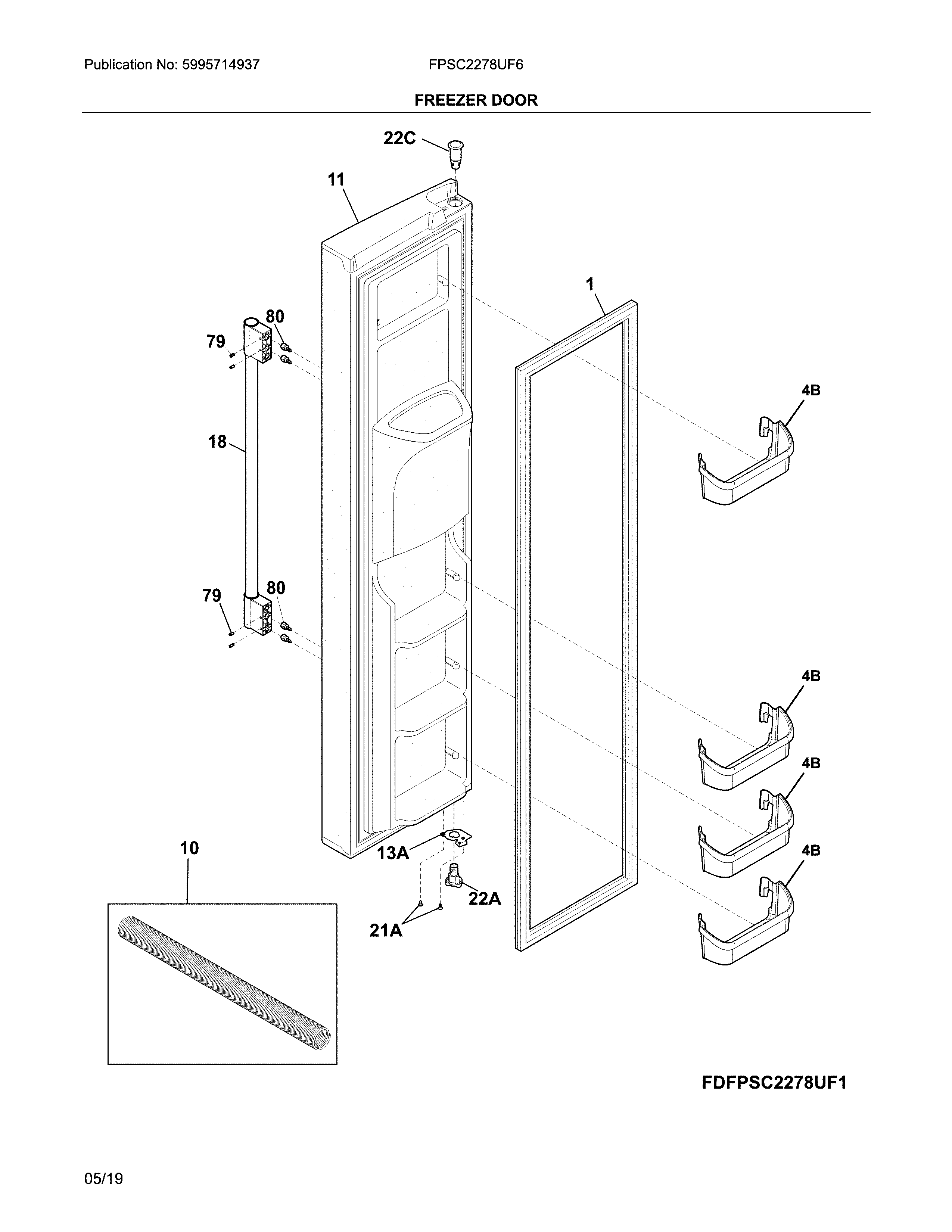 Freezer door