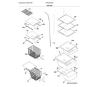 Frigidaire FPSC2278UF6 shelves diagram