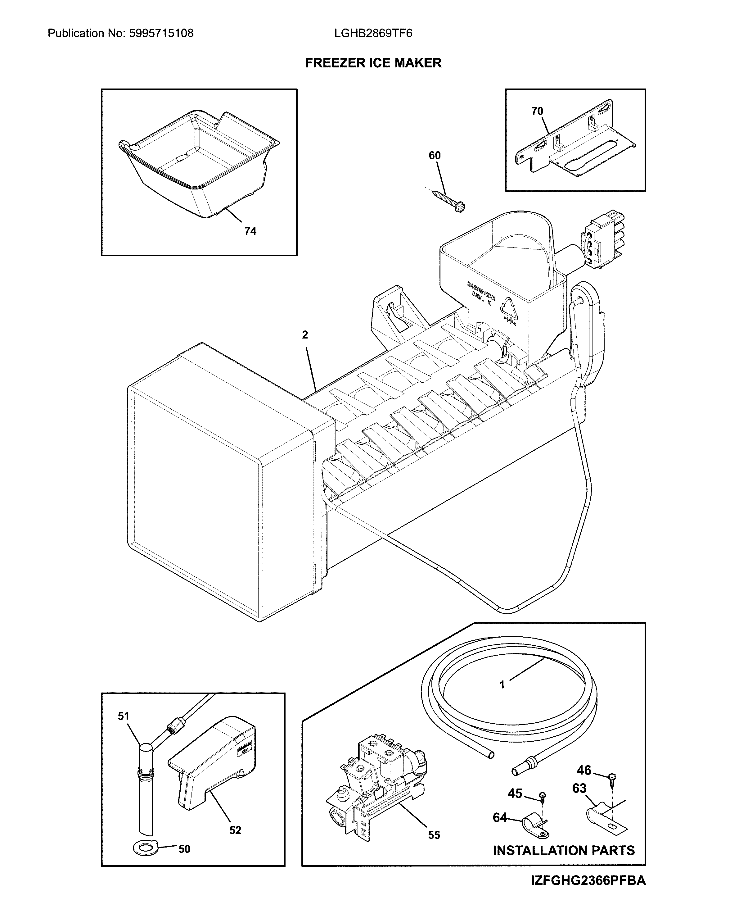 Freezer ice maker