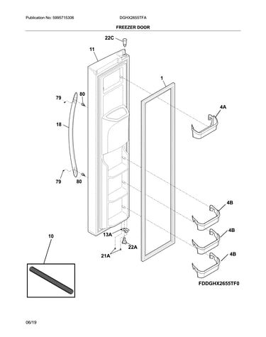 Freezer door