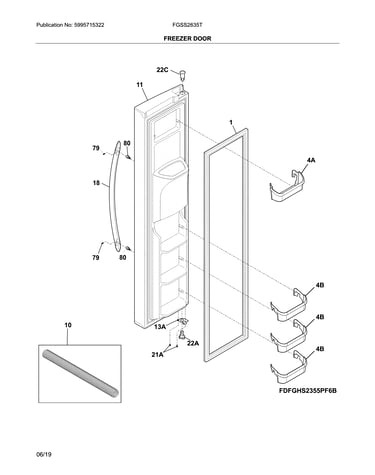 Freezer door