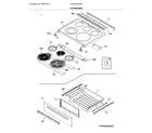 Frigidaire CFEH3054USB top/drawer diagram