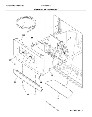 Controls & ice dispenser