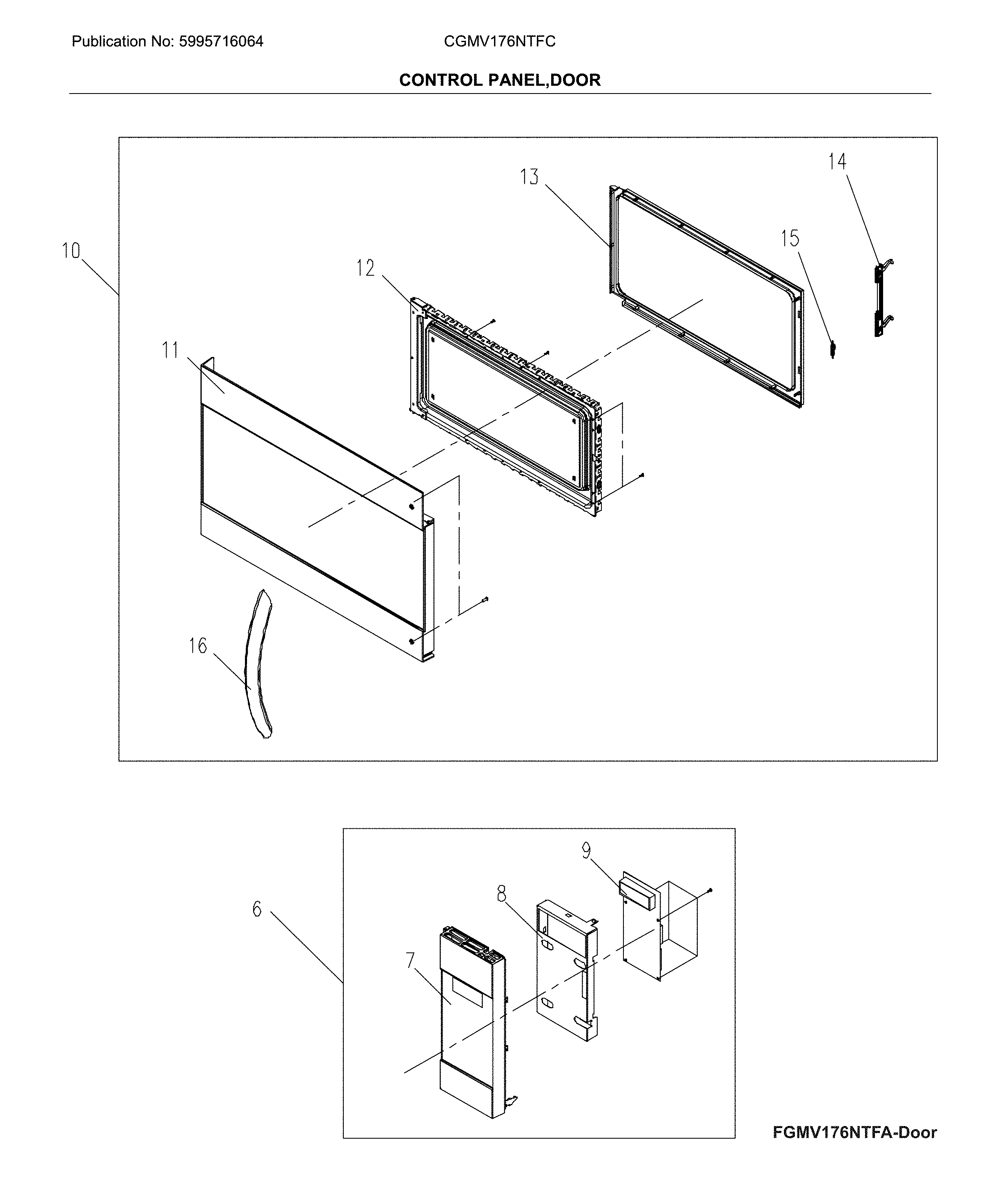 Control panel/door