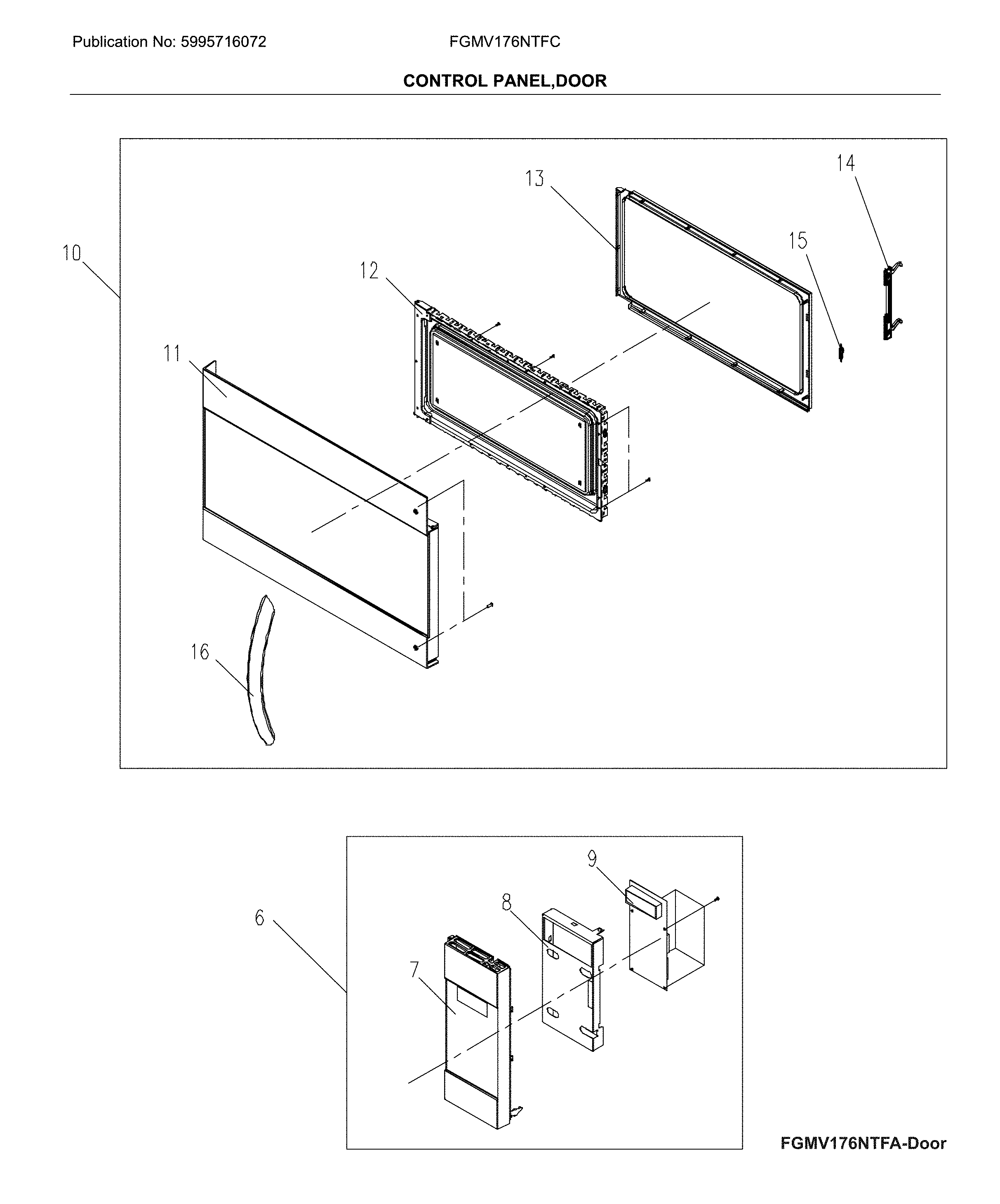 Control panel/door