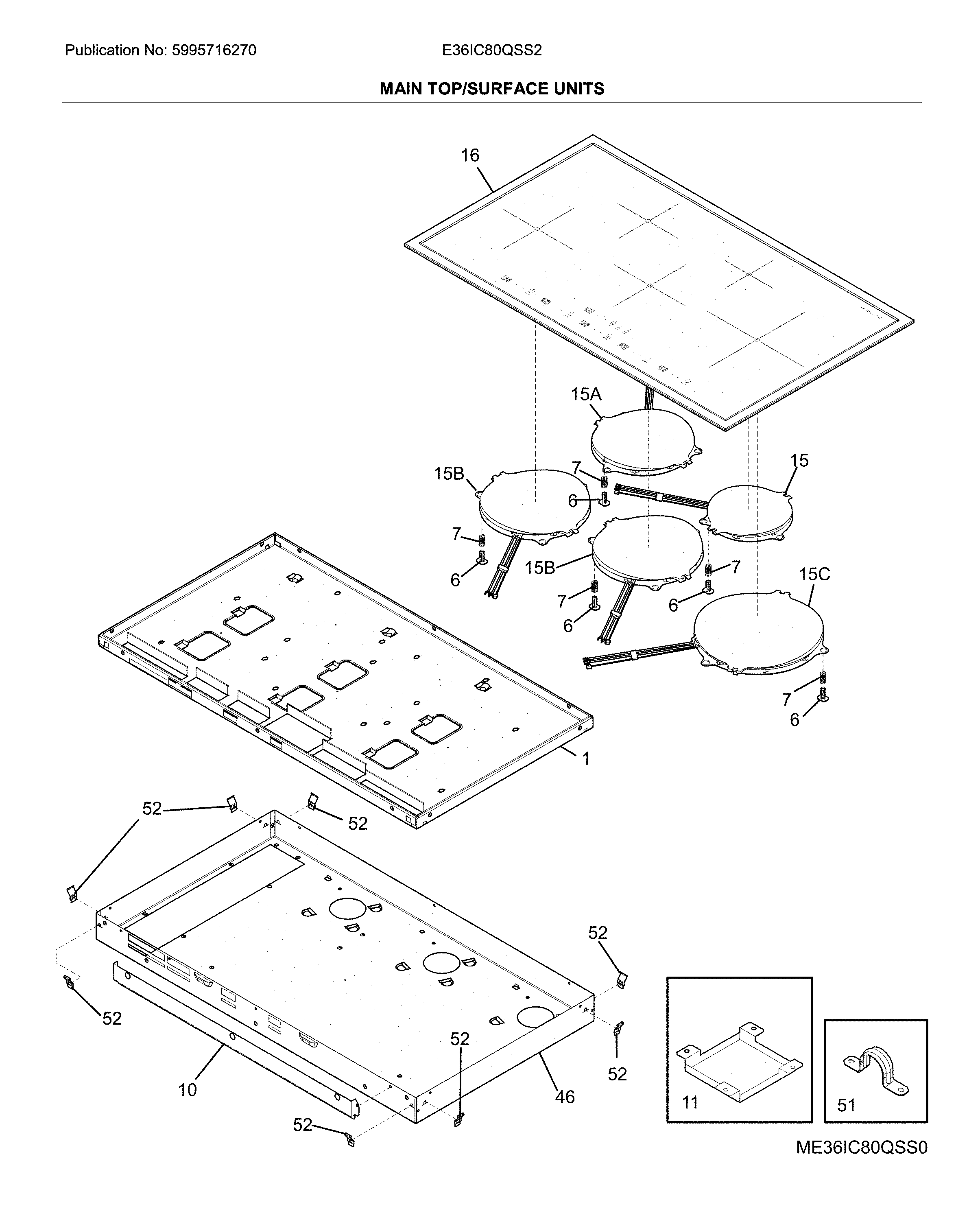 Main top/surface units